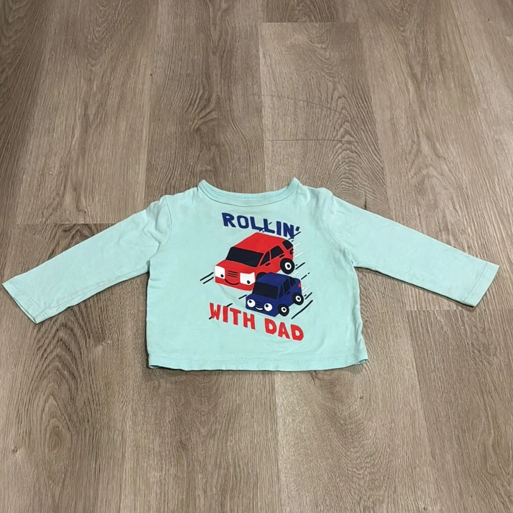 The Children’s Place Toddler Long Sleeve Car Shirt 12–18M